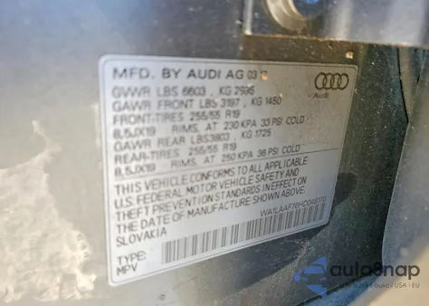 2017 Audi Q7 Premium Plus z USA, uszkodzony, nr VIN WA1LAAF76HD048170